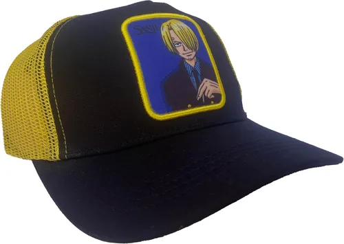 Vista 2 de Unisex One Piece Gorra de Beisbo Sanji Amarillo Talla Única Baseball Cap, Black/Yellow