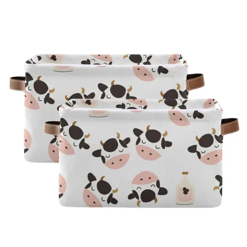Vista 17 de Emelivor ABC - Contenedor de almacenamiento plegable con asa rectangular impermeable ABC Dinosaurios cesta para almacenamiento cubo organizador