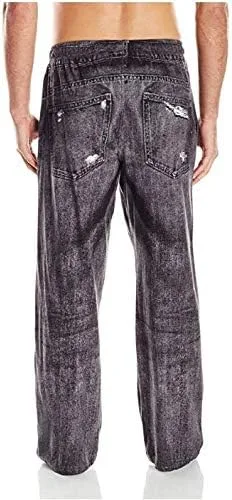 Vista 2 de MJC Internacional pantalones de piyama genéricos tipo vaquero para hombre