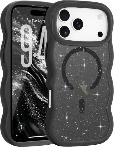 Vista 146 de Pepmune - Funda para iPhone 12 Pro Max con marco ondulado y estructura rígida, color mate claro, cubierta trasera unisex, compatible con Magsafe