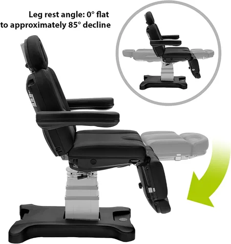 Vista 8 de SKINACT Palermo Spa - Silla/cama/mesa de tratamiento facial (negro)