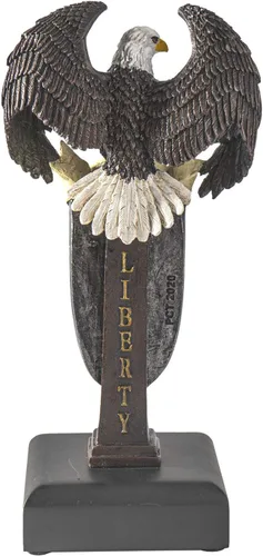 Vista 3 de Pacific Giftware Patriot Eagle Shield - Estatua de grifo de cerveza con mango de estatua deportiva