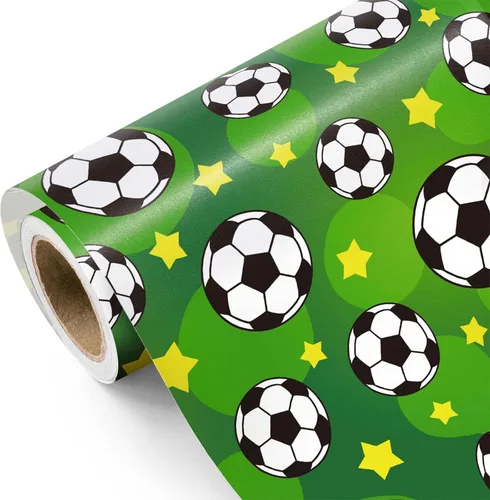 Vista 8 de WRAPAHOLIC Rollo de papel de regalo de béisbol - Rollo mini - 17 pulgadas x 9.8 pies - Papel de regalo deportivo clásico de béisbol, perfecto