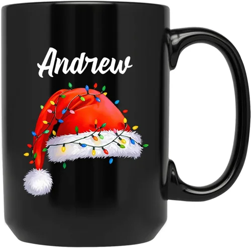 Vista 22 de Taza personalizada con nombre, diseño de muñeco de nieve con nombre, tazas de café de Navidad de muñeco de nieve, regalos personalizados para árbol