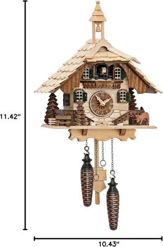 Vista 2 de Engstler Reloj de cuco de cuarzo Black Forest House EN 444/7 Q