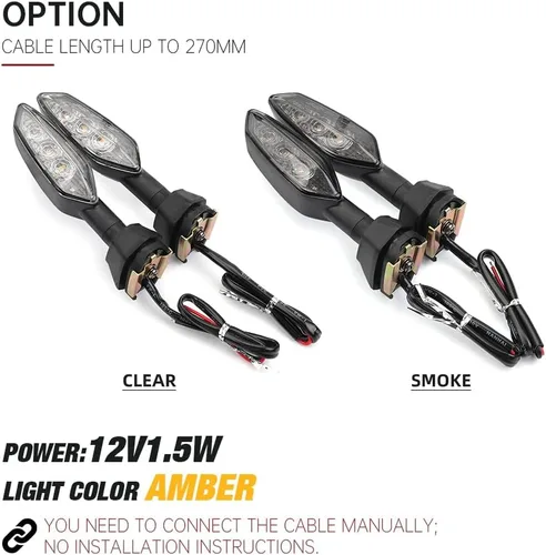 Vista 3 de Luz de señal de giro F para Kawasaki Z1000 Z900 Z800 Z750 Z650 Z300 Z400 Z125 para Ninja ZX6R accesorios de motocicleta indicador Y