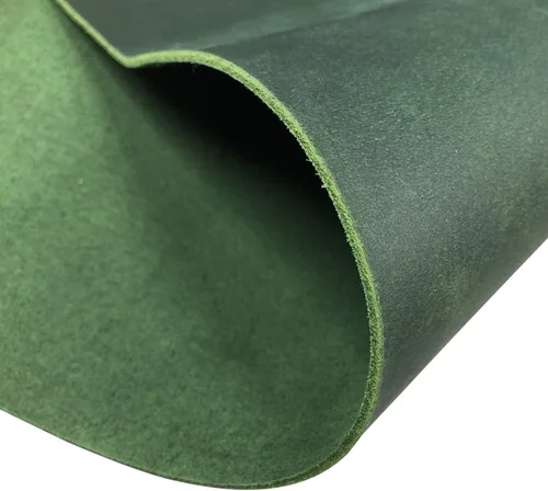Vista 17 de Tas Trost 5/6 OZ 1.8-2.0mm Thick Cowhide Leather Pre-Cut Square Tooling Leathercraft, Crazy-Horse Leather Saddle Waxed Cow Skin DIY Craft 0.1 in