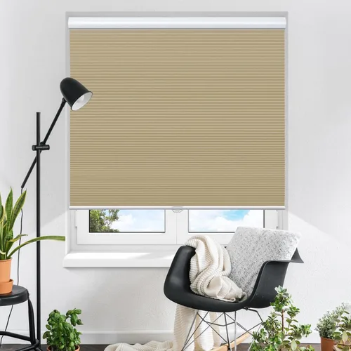 Vista 19 de Persianas Celulares Sin Cable, Persianas Opacas para Ventana para el Hogar, 22W x 48H, Plata Fría (Opaca)
