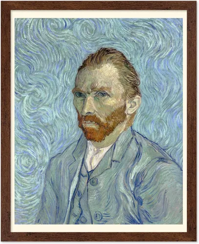 Vista 49 de Poster Master Póster clásico de Van Gogh, impresión impresionista vintage, regalo para artista, pintor, autorretrato, sombrero de paja, dibujo