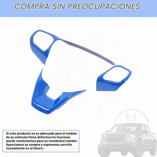 Vista 6 de Aunginsy Marco de Botón de Dirección de Control Central Trim Compatible con Ford Maverick 2022+ Bronco Sport 2021+ Escape 2020+ Consola Central Azul