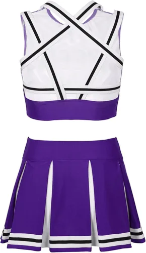 Vista 7 de YONGHS Conjunto de disfraz de animadora para mujer