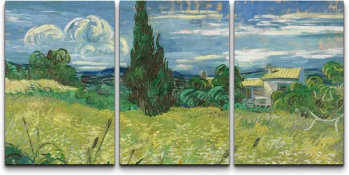 Vista 83 de wall26 Lienzo enmarcado para pared, juego de arte con flores de almendra de Vincent Van Gogh, naturaleza, ilustraciones de área silvestre, bellas