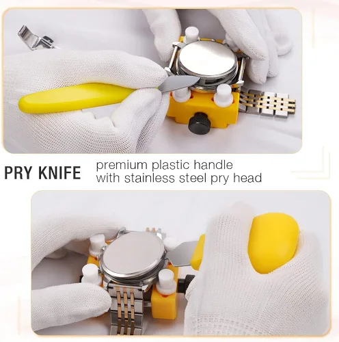 Vista 4 de BYNIIUR Watch Battery Replacement Tool Kit, Watch Repair Kit, Watch Back Remover Tool, Watch Tool Kit, Watch Case Back Opener, Watch Repair Tools &