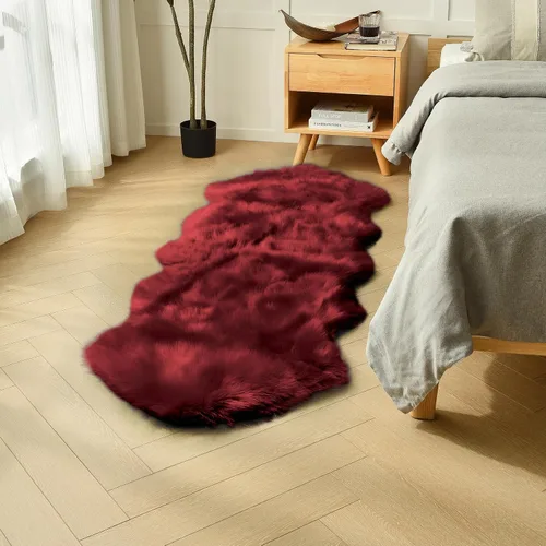 Vista 10 de duduta - Alfombra de pelo sintético de lana de oveja beige 2x3 pies, suave y esponjosa, funda para silla de pelo mullido, alfombra pequeña