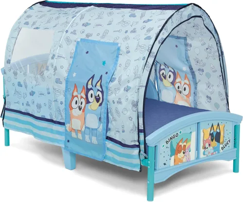 Vista 4 de Delta Children - Cama infantil de plástico Bluey con tienda