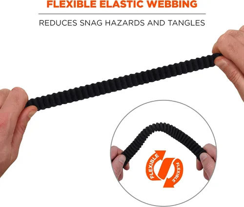 Vista 4 de Ergodyne Squids 3105 - Cordón para herramientas con mosquetón de bloqueo de tornillo de aluminio, capacidad de peso de la herramienta de 15 libras