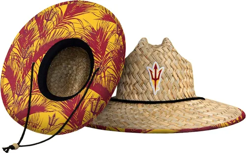 Vista 100 de FOCO - Sombrero de paja con logotipo de equipo universitario de NCAA y estampado floral para hombre