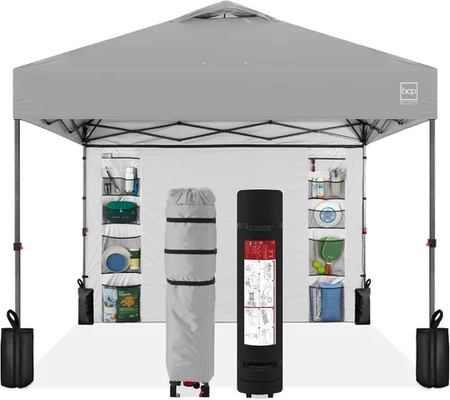 Vista 29 de Best Choice Products Carpa Toldo Desplegable de 10x10 pies para Instalación de 1 Persona, Refugio Portátil Instantáneo con Botón de 1 Toque