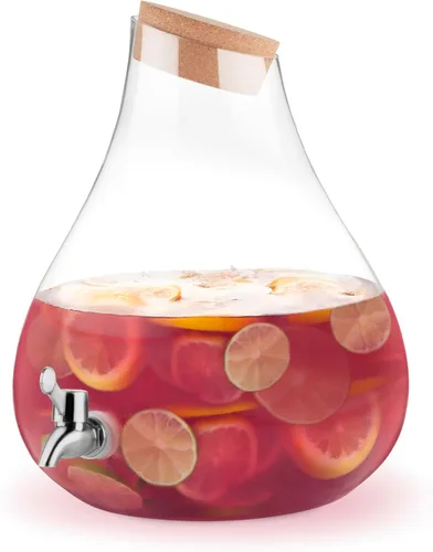 Vista 14 de Twine Dispensador doble de bebidas al aire libre, dispensador de espita de bebidas, dispensador de cóctel para fiestas con soporte de bebida
