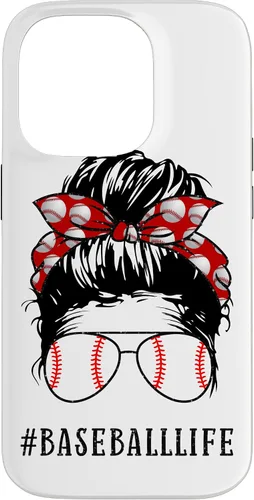 Vista 17 de Mom Messy Hair Bun Aviators Glasses Baseball Mother Life Case for iPhone 17