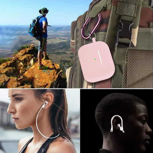 Vista 8 de SaharaCase - Funda de silicona para Apple AirPods Pro 2 (2ª generación) [Robusta] protección de cuerpo completo, agarre antideslizante, delgado