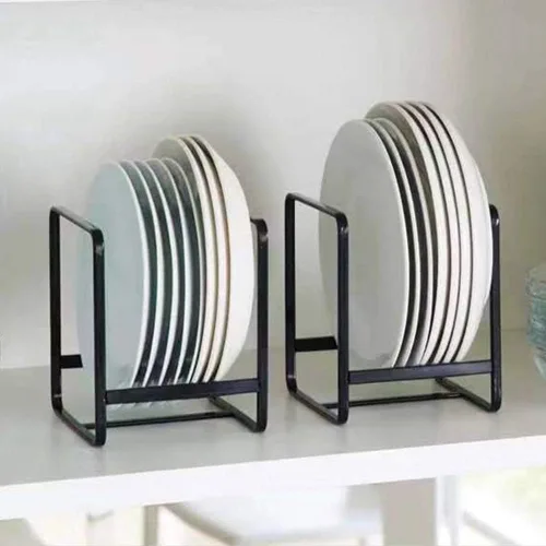 Vista 19 de 2PCS Organizador de Soportes para Platos, Estante de Exhibición y Almacenamiento de Platos de Metal para Secado para Gabinete, Mostrador y Armario