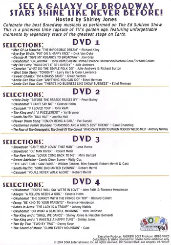 Vista 2 de Great Broadway Musical Moments From The Ed Sullivan Show (4 DVD Set)