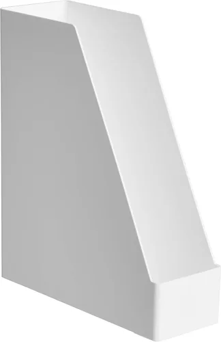 Vista 5 de Amazon Basics Organizador rectangular de escritorio de plástico, revistero, blanco, paquete de 2