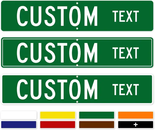 Vista 13 de My Sign Center - Letrero de calle personalizado, señal de dirección, 8 colores, opción reflectante, opciones de montaje, 4 x 18 pulgadas, grueso