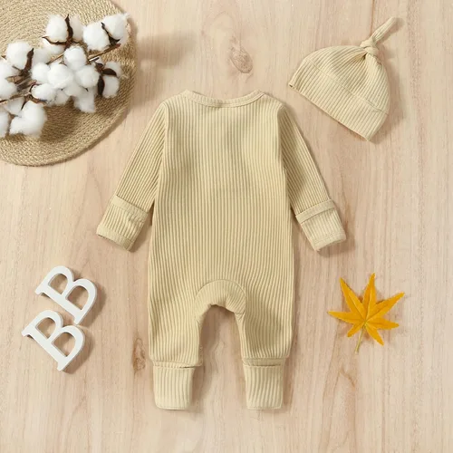 Vista 3 de SAYOO Traje de bebé niño y niña, recién nacido, neutro, acanalado, mameluco de una pieza, para sesión de fotos