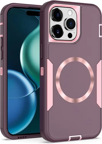 Vista 18 de Diseñada para iPhone 14 Pro, protección magnética contra caídas resistente, compatible con MagSafe, a prueba de polvo, no se decolora, no se pone