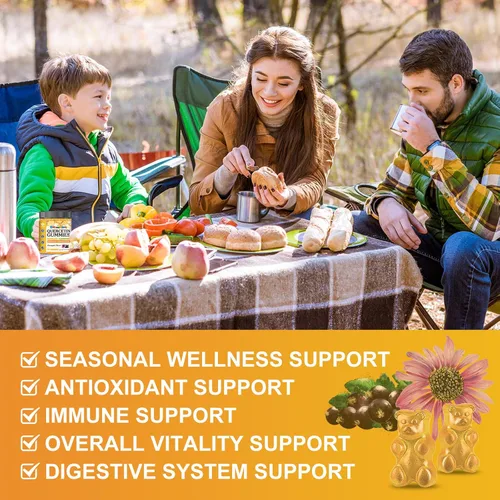 Vista 3 de Gomitas de quercetina con bromelina para niños y adultos, apoyo inmunológico y de bienestar estacional, 800 mg de quercetina con bromelina, zinc