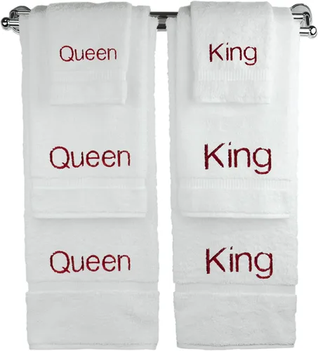 Vista 25 de BC BARE COTTON Juego de toallas de lujo de seis piezas para novia y novio de hotel y spa
