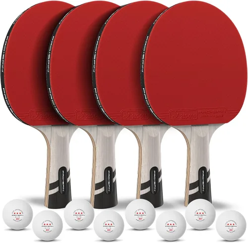 Vista 7 de PRO-SPIN Ping Pong Paddles – ITTF Approved Professional Table Tennis Rackets with Carbon Fiber for Superior Control 7-Ply Blade, Premium Rubber