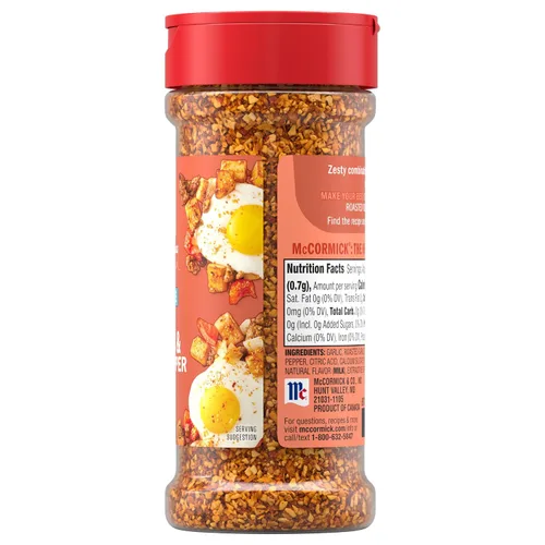 Vista 11 de McCormick Condimento de ajo asado y pimiento morrón sin sal, 4.34 onzas (paquete de 6)