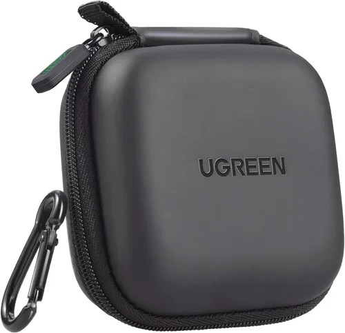 Vista 8 de Funda UGREEN para auriculares, Funda impermeable para auriculares compatible con AirPods Pro, Estuche para auriculares con mosquetón de acero