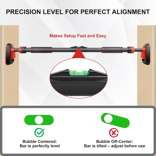 Vista 5 de TOPOKO Pull Up Bar for Doorway, Heavy Duty Chin Up Station for Home Gym, Multi-Grip or Adjustable Door Frame Exercise Equipment for Upper Body
