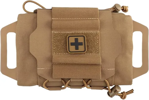 Vista 10 de Molle táctico bolsa de primeros auxilios sistema de dos piezas Micro Med kit senderismo bolsa de caza
