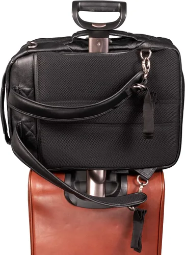 Vista 8 de McKlein U Series East Side Mochila para portátil, cuero negro (18875)