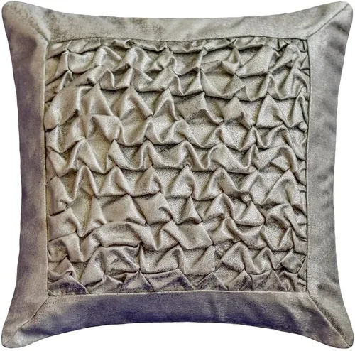 Vista 34 de The HomeCentric Funda de almohada personalizada, color plateado de 12 x 12 pulgadas, fundas de almohada de arpillera, enrejado y celosía y almohadas