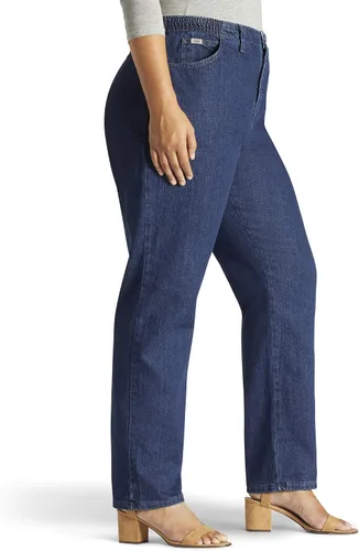 Vista 2 de Lee Jeans de pierna cónica para mujer, talla grande, ajuste relajado, elástico