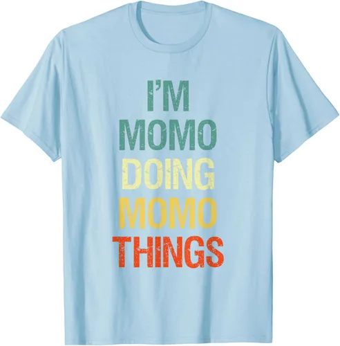 Vista 83 de I'M Momo Doing Momo Things - Camiseta de regalo con nombre personalizado, Negro, S