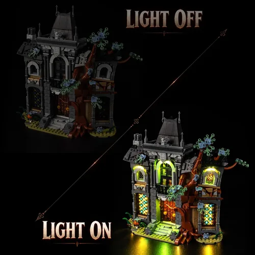 Vista 3 de Kyglaring Kit de luces para LEGO 11383 Mayor Manor Halloween Set, solo Multicolor