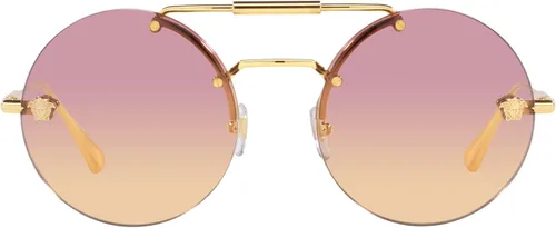Vista 3 de Versace Gafas de sol para mujer marco dorado lentes naranja fucsia transparente 2205in