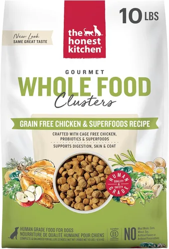 Vista 13 de The Honest Kitchen racimos de alimentos enteros libres de granos de carne de res alimento seco para perros, 1 libra