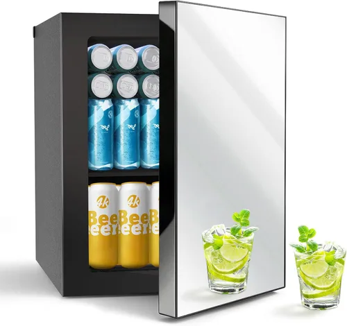 Vista 8 de Mini Refrigerador Compacto de 24 Latas/0.9 Pies Cúbicos para Refrescos, Bebidas, Cerveza o Vino, Pequeño Refrigerador Enfriador de Bebidas Portátil