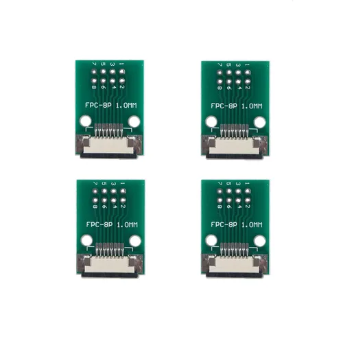 Vista 7 de MTCELL 6 unids FFC FPC PCB Converter Board 4 Pin 0.039 in Pitch to Dip 0.100 in para FCC Cable Par Extender Adaptador