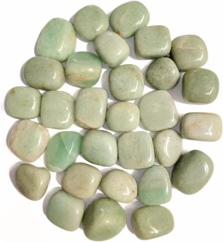Vista 15 de Jet Amazonite - Piedra rodada de 3.53 oz aprox. de 0.75 a 1 pulgada con bolsa de terciopelo (Amazonita)
