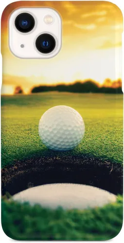 Vista 11 de Inspired Cases - Funda con textura 3D para iPhone Xs Max - Funda protectora de goma para iPhone Xs Max de Apple - Pelota de golf Sunset
