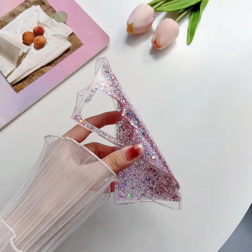 Vista 3 de Funda para Samsung Galaxy A13 5G a la moda para mujeres y niñas, diseño con purpurina brillante, delgada, bonita, brillante, elegante, suave